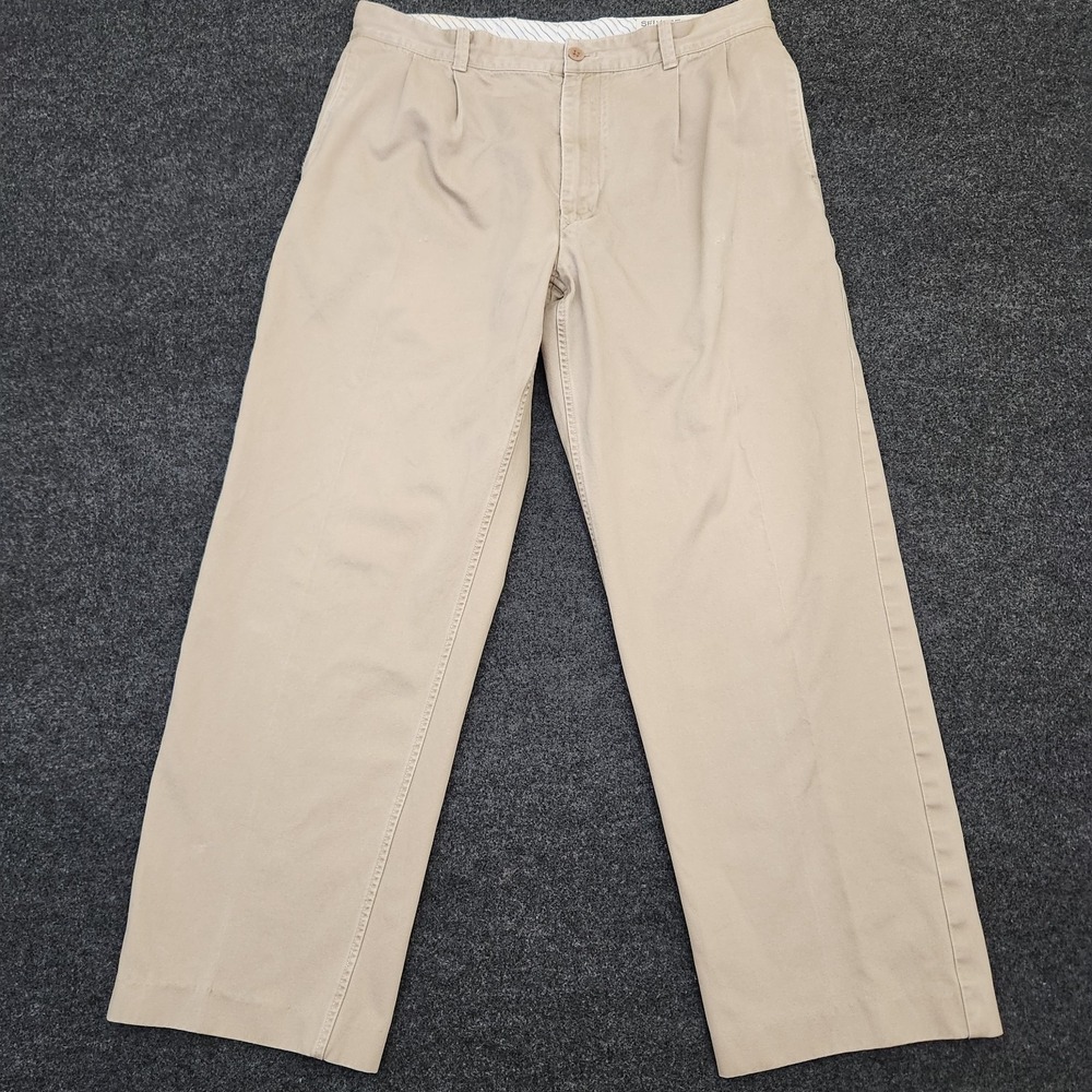 Selvage Khaki Lincs DC & Company Mens 36×29 Cotton Beige Pleated Chino Pants
